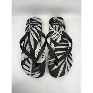 Havaianas Men’s Aloha Flip Flops Rubber Brazil Tropical Print US 10–11